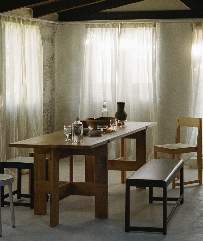 Farmhouse Trestle Table | L220 Planks