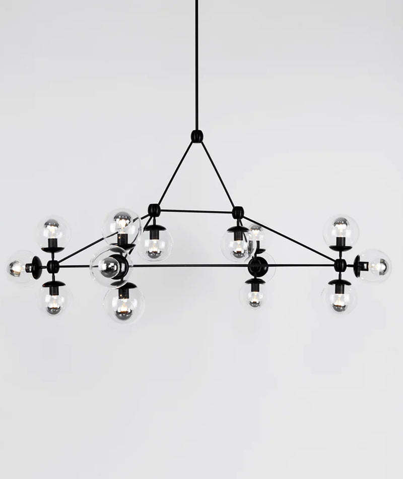 Modo Chandelier - Rectangle, 14 Globes