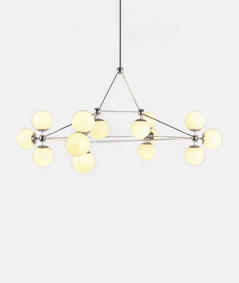 Modo Chandelier - Rectangle, 14 Globes