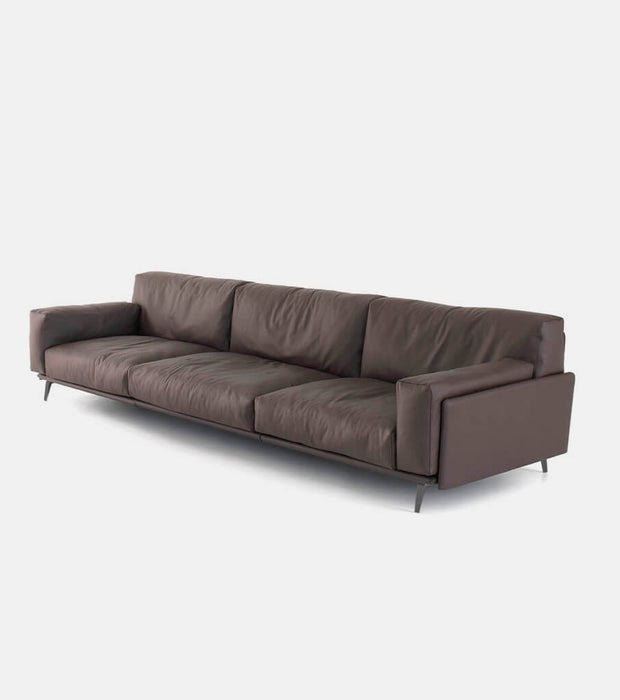 Frame Cowhide Chaise longue with 1 armrest 105cm